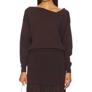NEW LINE AND DOT favorite off shoulder sweater in brown